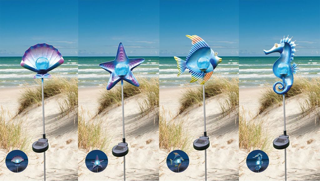Solar Gartenstecker Metall Dekofiguren maritime Gartendeko Produktbild