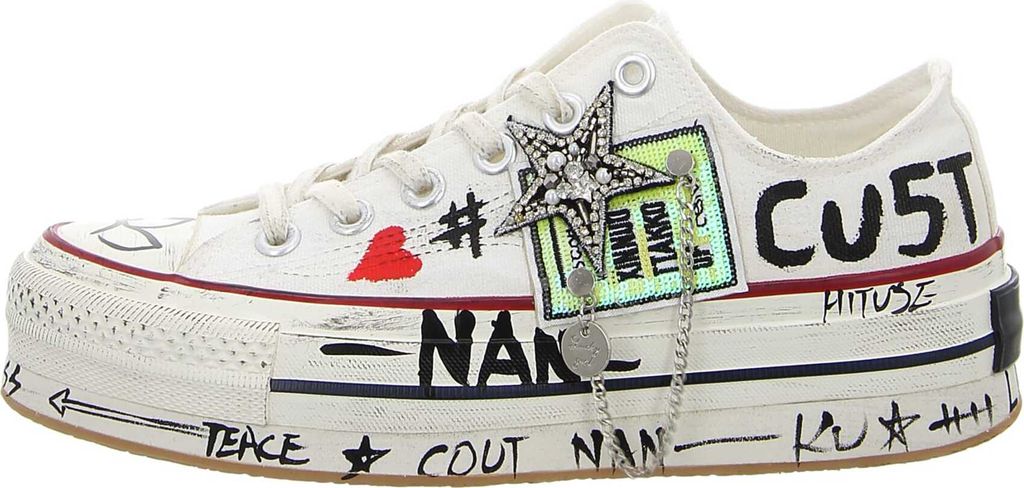 Nan-Ku Plateau Sneaker Damen 31363533323935 Weiß 40 EU