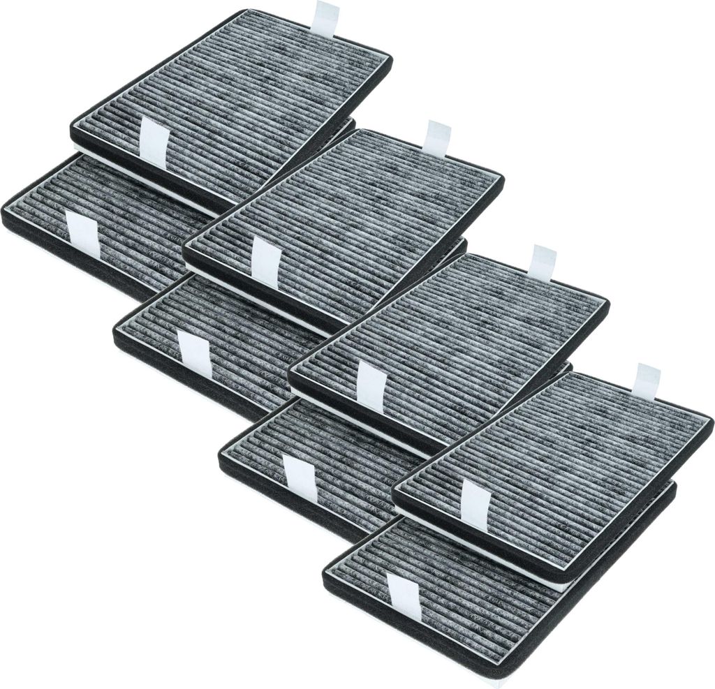 vhbw 8x Aktivkohlefilter kompatibel mit Miele DA 3566, DA 2360, DA 3568, DA 2690, DA 2698, DA 2390, DA 2660, DA 3560, DA 3560-60 Dunstabzugshaube