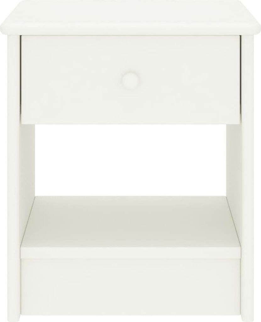 vidaXL Nočný stolík biely 35x30x40 cm z masívneho Obrázok produktu 