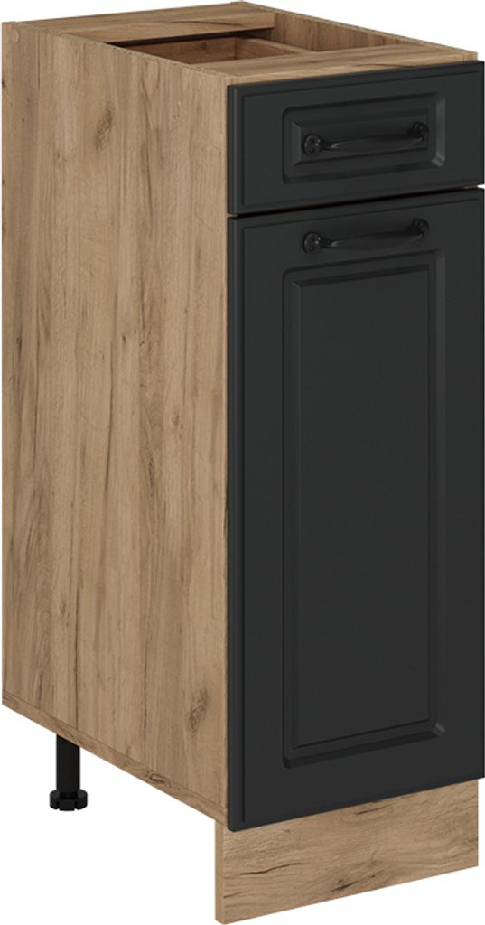 Vicco Küchenunterschrank R-Line, 30 cm ohne Arbeitsplatte, Anthrazit Landhaus/Goldkraft Eiche