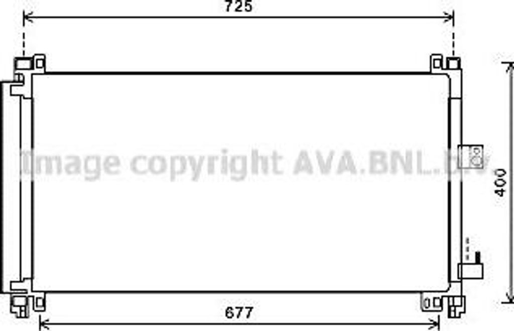 AVA CN5273D Kondensator, Klimaanlage OE 6455HR kompatibel mit C5, C6, 407, 508