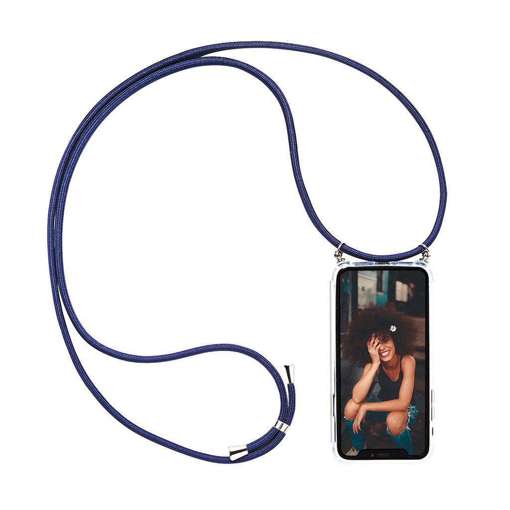 Handyhülle Case mit Kette zum umhängen in Schwarz Smartphone Necklace Hülle mit Band ZhinkArts Handykette kompatibel mit Samsung Galaxy S10 Plus
