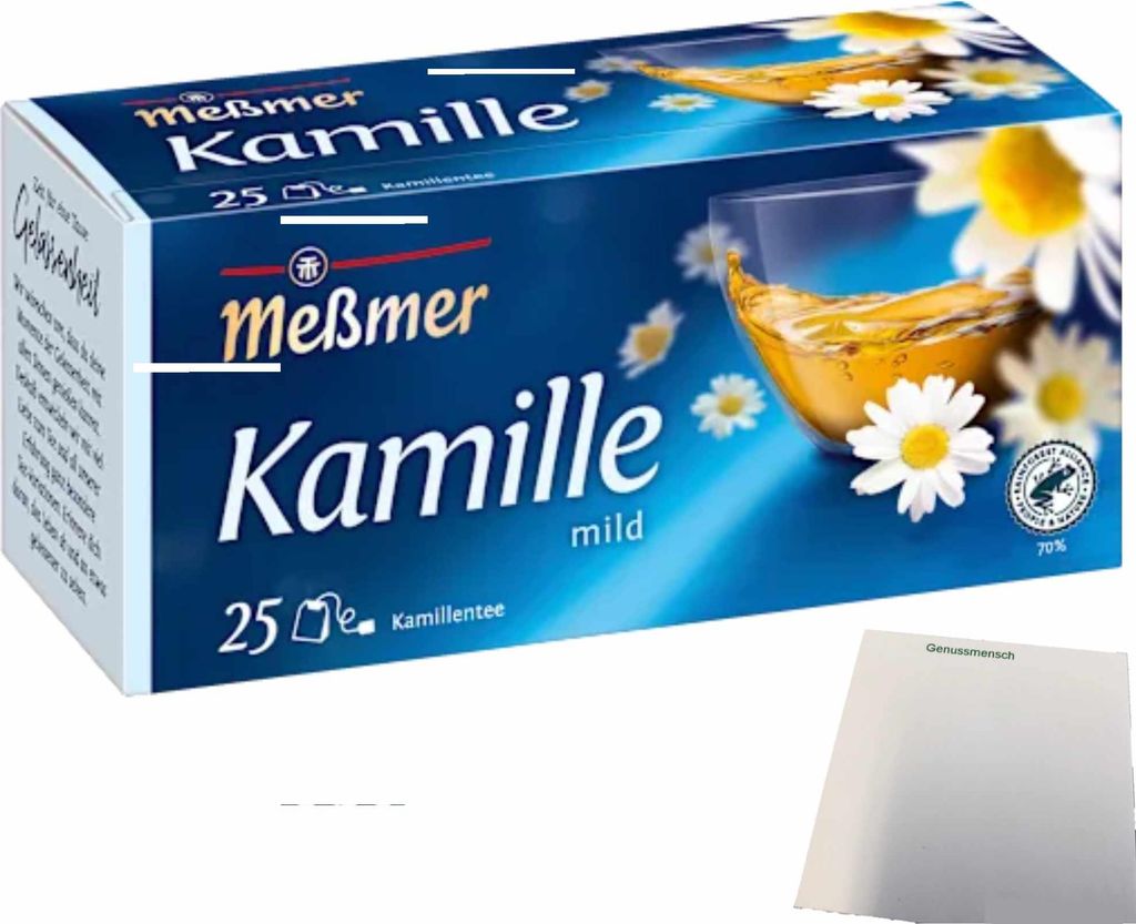 Meßmer Kamillen Tee 25er (37,5g Packung) + usy Block Produktbild 