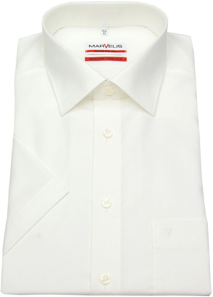 Marvelis - Modern Fit - Herren 1/2 Arm - Hemd, (470012), Größe:38, Farbe:Champagner (20)