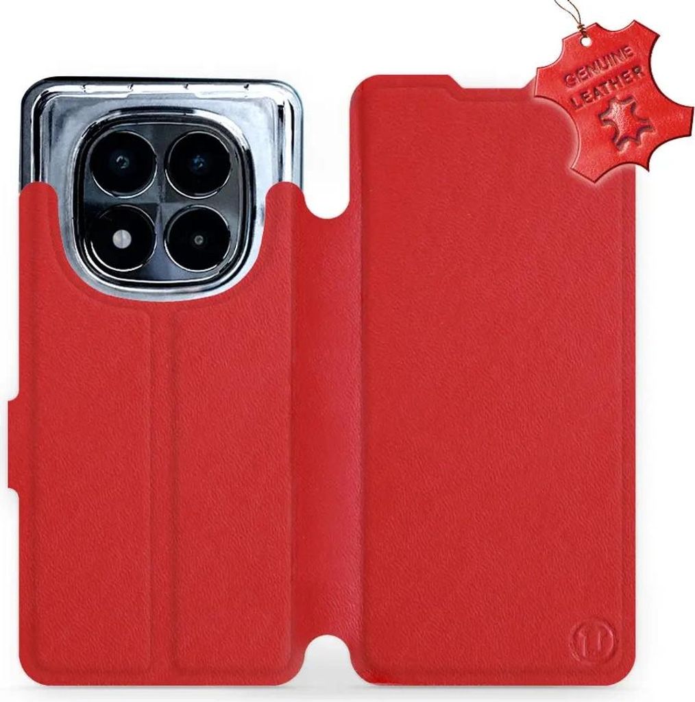 Echtleder Handyhülle für Xiaomi POCO X7, Mobiwear Leather, Rot