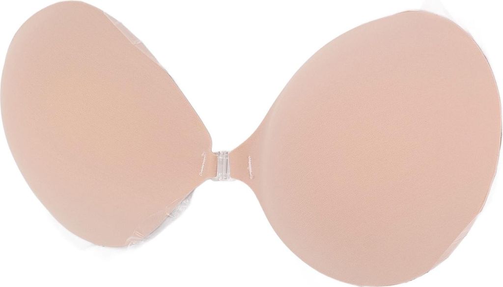 Selbstklebender BH für Damen, trägerlos, Push-Up, Silikon-Druckknopfverschluss, 3D-Seitenbruststraffung, klebrige Haut, Farbe C