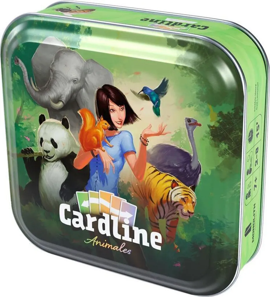 Cardline Animals Asmodee Jeu Illustré avec 110 Cartes d'Animaux