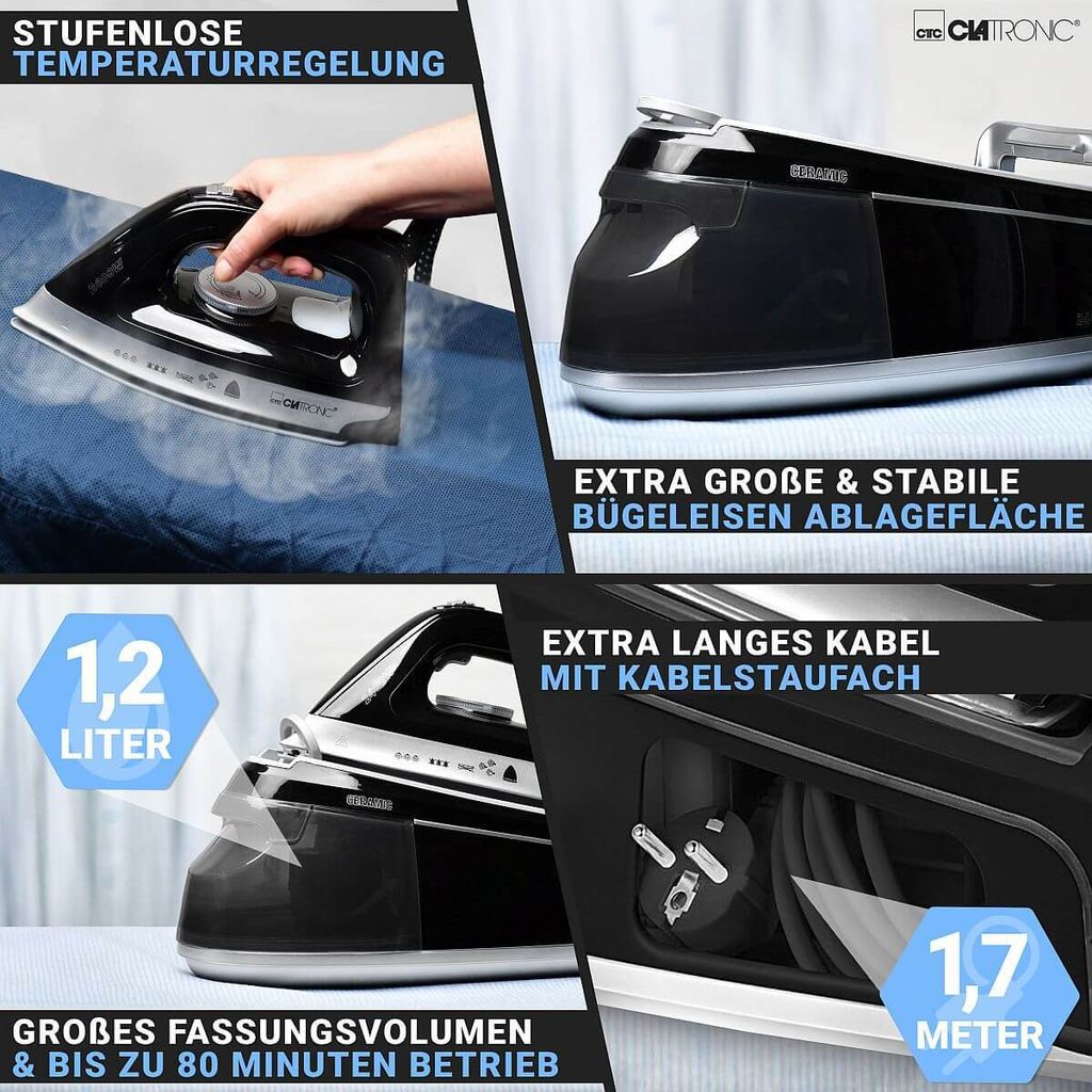 Stacja do prasowania parowego CLATRONIC DBS 3749 o mocy 2 Zdjęcie produktu 7