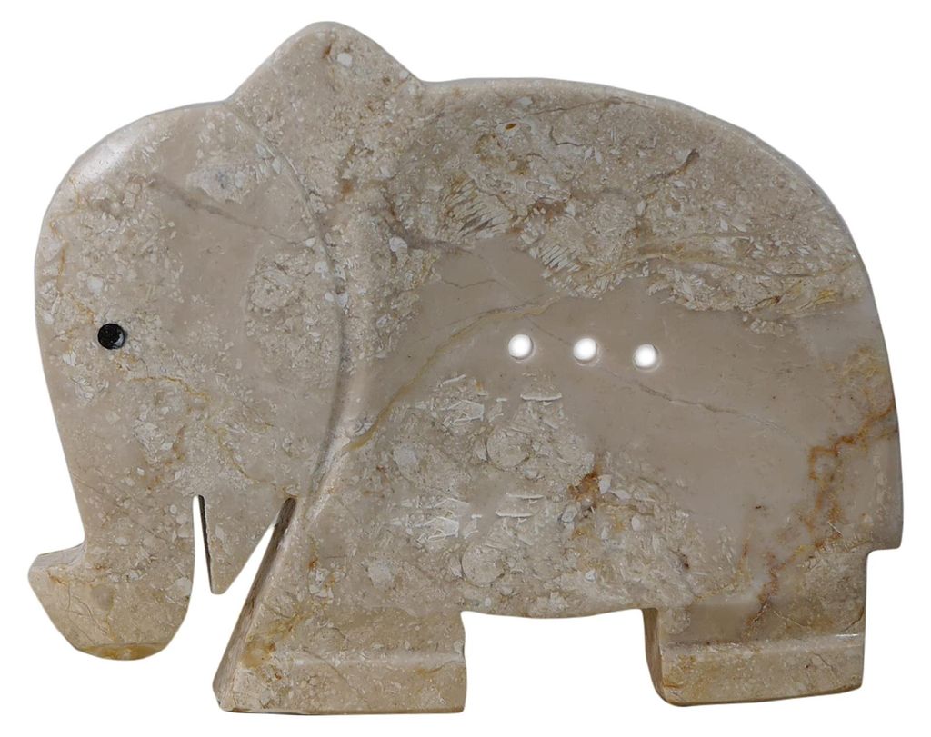 Tokoindah Marmor Seifenschale Elefant – in Handarbeit Produktbild 