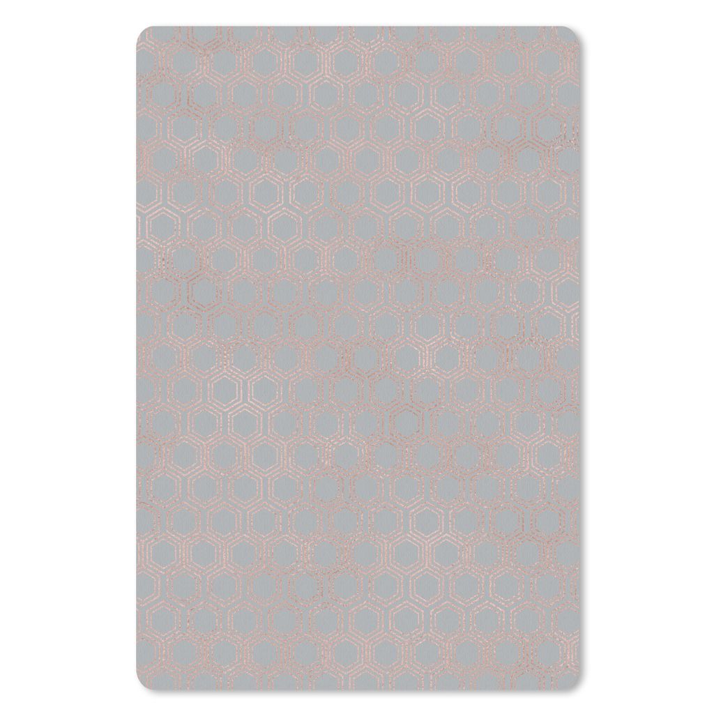 MuchoWow Mauspad Mousepad Muster - Luxus - Blau - Roségold 18x27 cm - Mousepads - Maus Mat - Pad - Mausunterlage