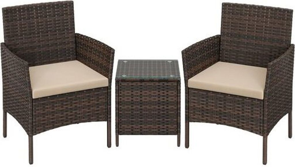 SONGMICS (3-tlg) Balkonmöbel, Gartenlounge-Set, aus Produktbild 