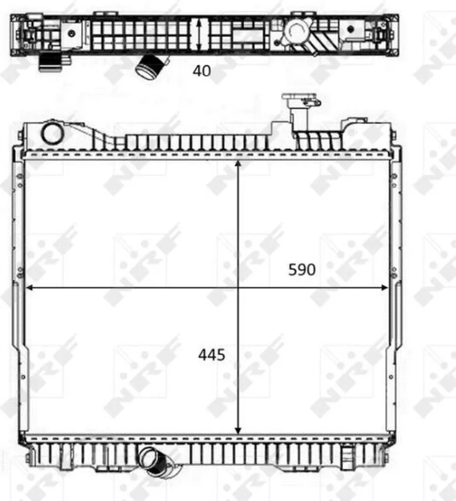 Radiateur de refroidissement auto pour Xsara et Avensis T22 NRF 58484