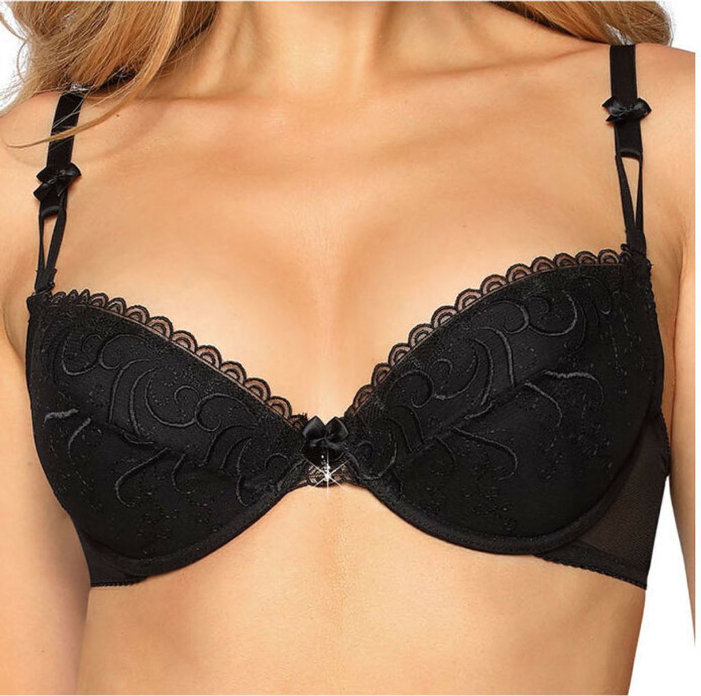 Róza - RZ Anuk push - up bra black 80B