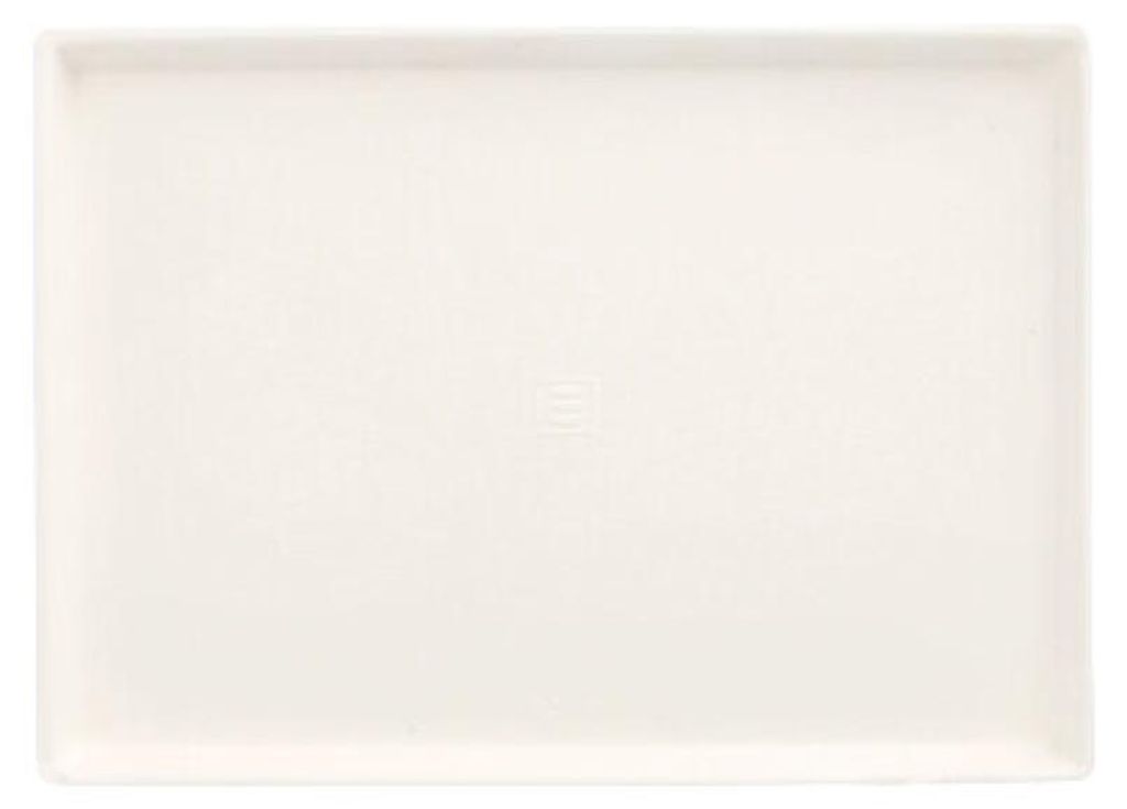 50 Teller Zuckerrohr "pure" eckig 17,5 cm x 12,5 cm x 1 cm weiss "Cella"