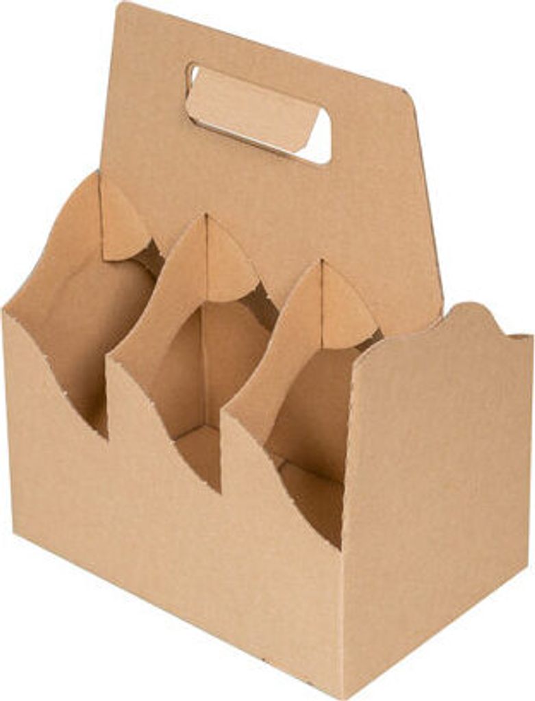 25x Bierträger für 6 Flaschen Bier 0,33L oder 0,5L Flaschenträger 'Biertragerl' braun