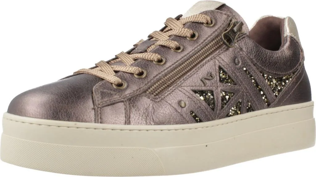 Baskets Basses Femme Nero Giardini I514191D en Cuir Bronze Irisé Chic