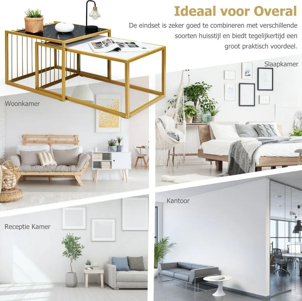 Table d'Appoint Stable et Modulable SETUAL pour Petits Espaces Design - 7