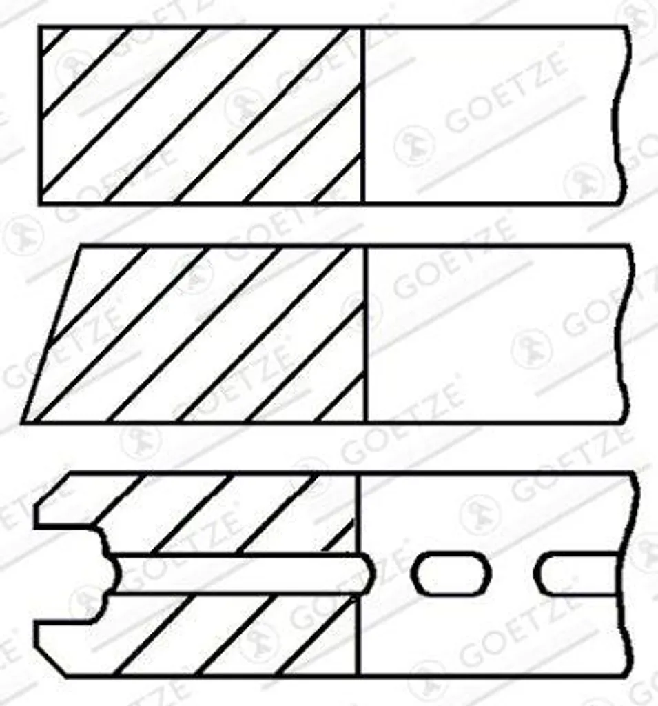 Segments de piston pour réparation moteur Chrysler Caravan et Vito