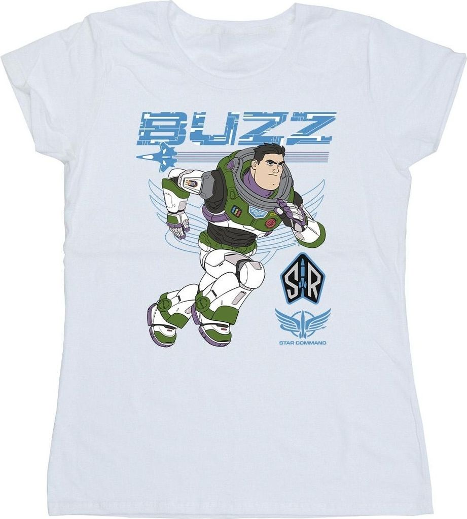 Disney - "Lightyear Run To Action" T-Shirt für Damen BI29144 (M) (Weiß)