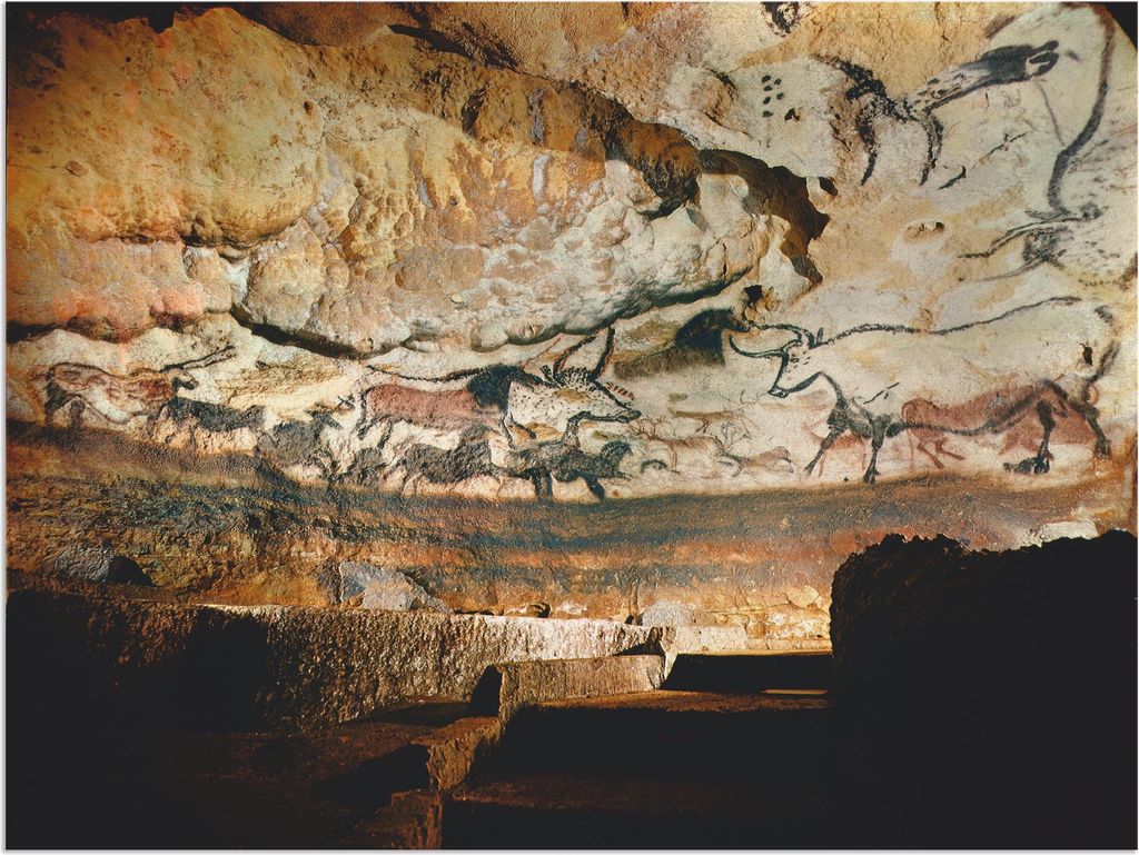 ARTland Wandbild Alu für Innen & Outdoor Höhle von Lascaux Dordogne Größe: 40x30 cm