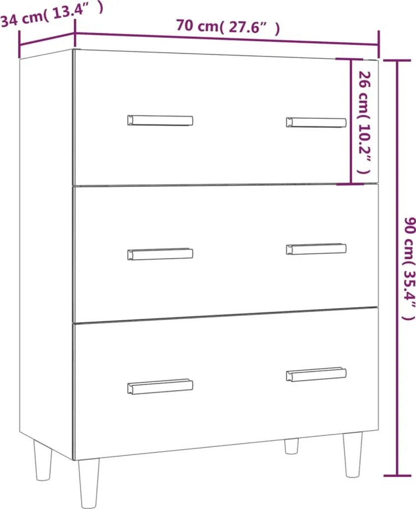 Madia Salvaspazio Grigio Sonoma 70x34x90 cm | The Living Store Online - 8