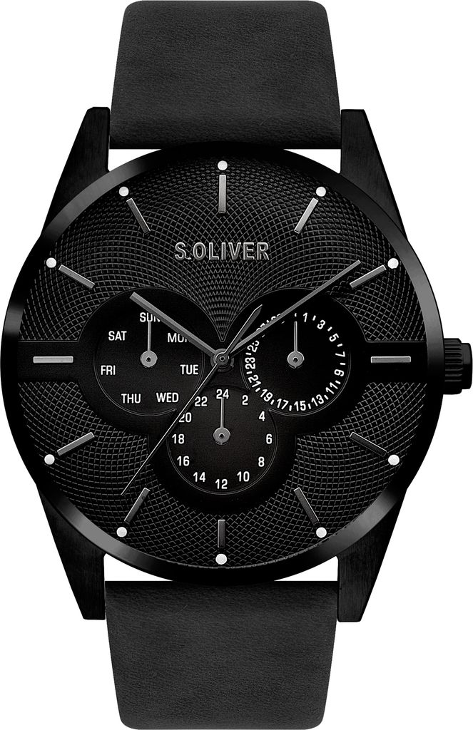 s.Oliver Herren Uhr Armbanduhr Leder SO-3572-LM