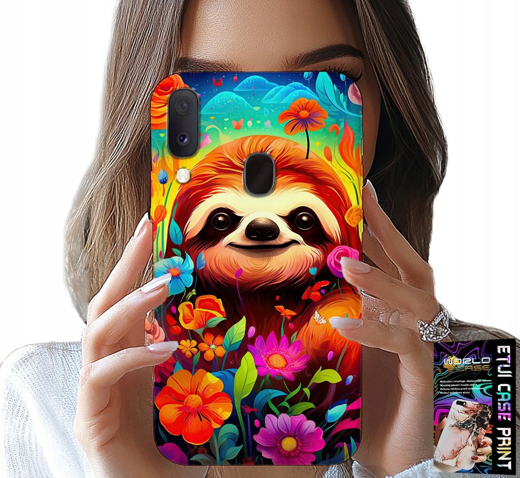 Hülle Für Samsung Galaxy A40 - Buntes Koala-Tiermuster + Glas