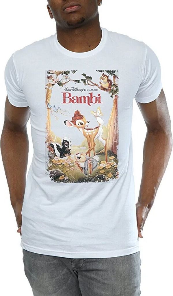 Bambi - T-Shirt für Herren BI1570 (S) (Weiß)