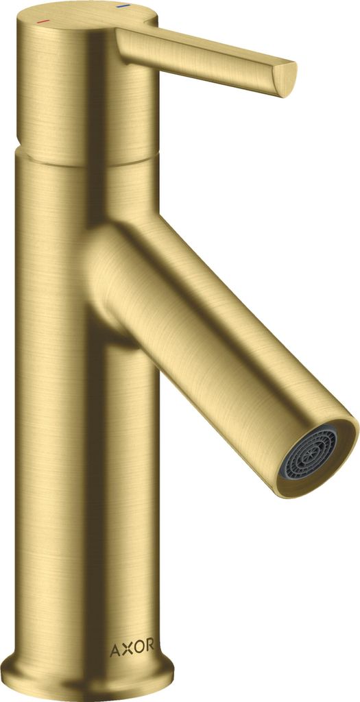 hansgrohe AXOR Starck Einhebel-Waschtischmischer 80 mit Hebelgriff für Handwaschbecken mit Zugstangen-Ablaufgarnitur, 10102950