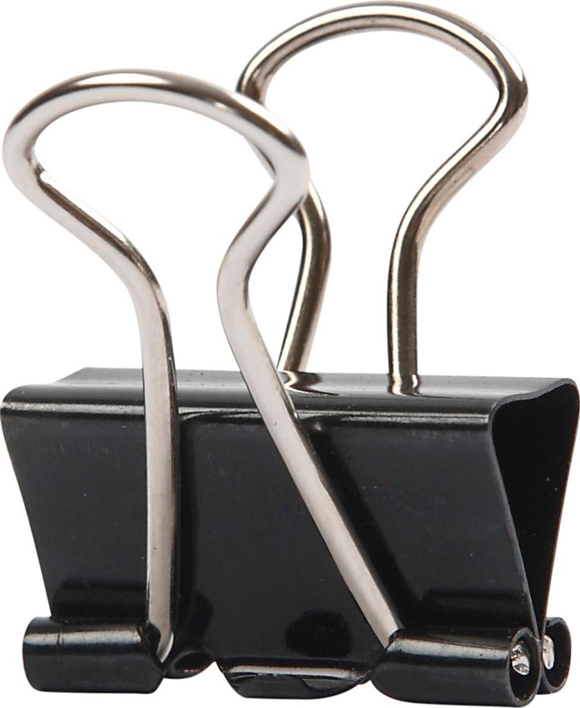 Creativ Company Foldback-Clips, B: 19 mm, schwarz, 40 Stück 1 Box