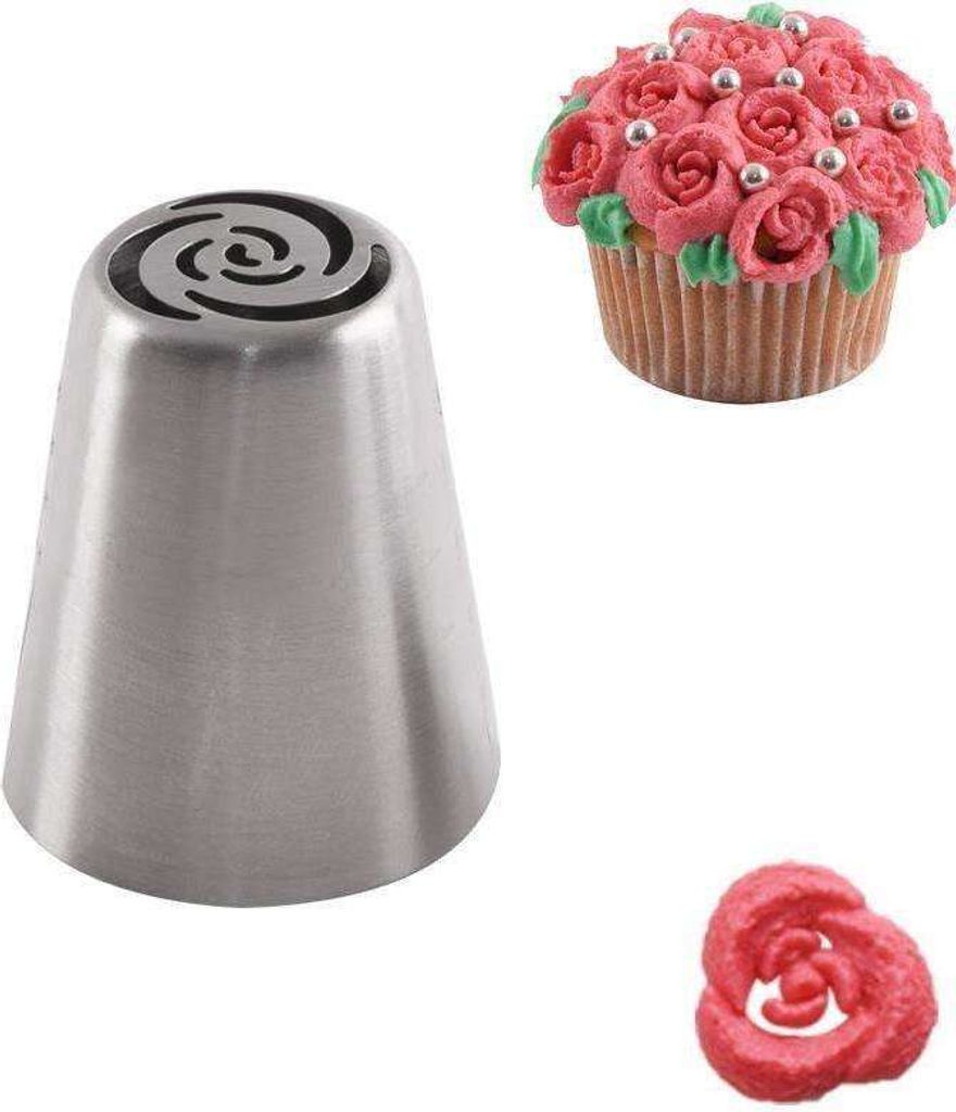 ORION Russische Spritztülle Spitze für Spritzbeutel - ROSE.