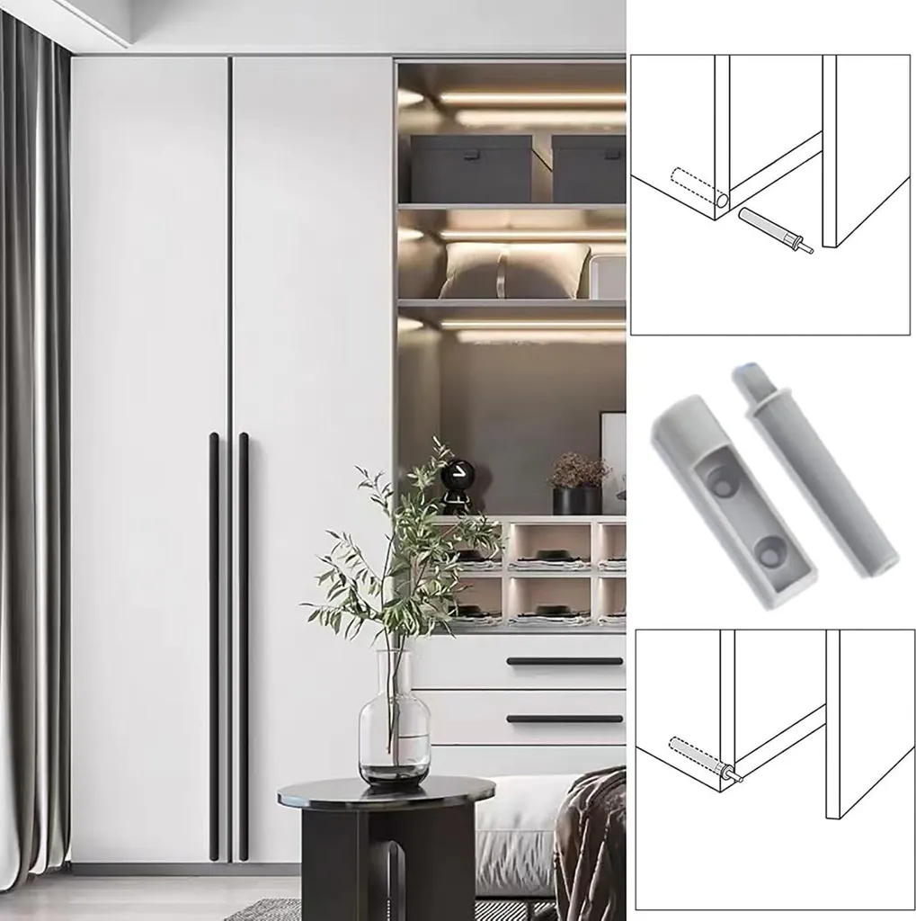 Amortisseur de porte softclose à montage ultérieur facile gris x16