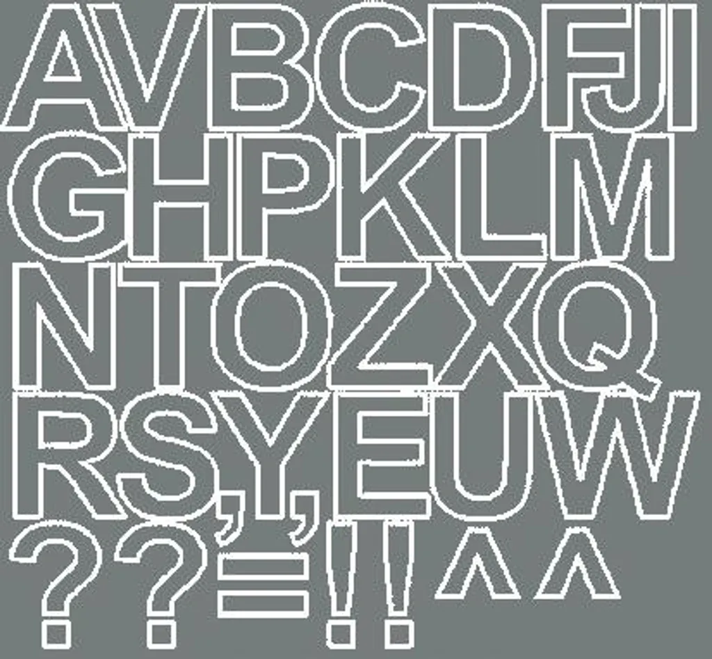 Adesivi Lettere Grigio Opaco 40mm | Vinile Opaco Professionale