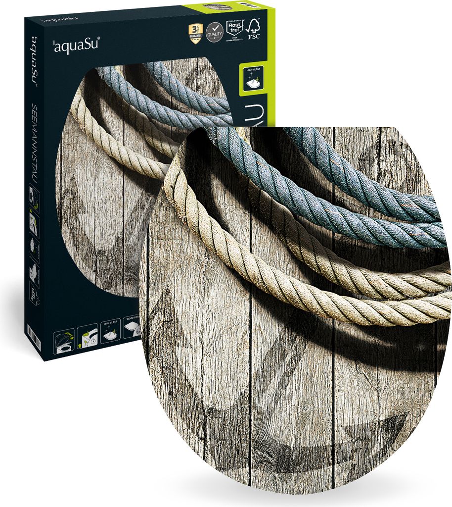 'aquaSu® WC-Sitz mit Absenkautomatik, Maritim Motiv Produktbild 