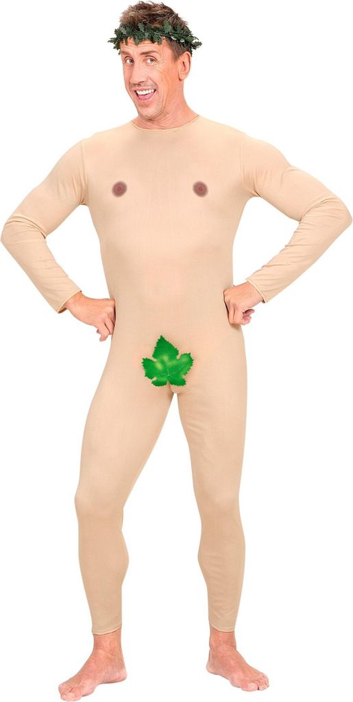 Nackter Mann Adam Herrenkostüm beige-grün - XL Produktbild 