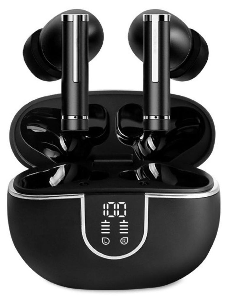 INF BX35 In-Ear Bluetooth Ohrhörer mit Noise-Cancelling, LED-Display, Touch Schwarz