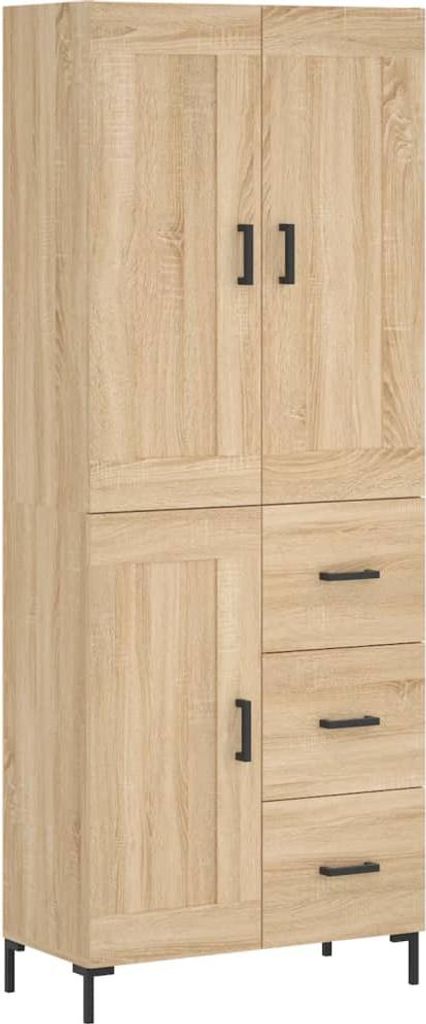 "Winteraktion" Highboard Sonoma-Eiche 69,5x34x180 cm Holzwerkstoff - Kommoden CC7844