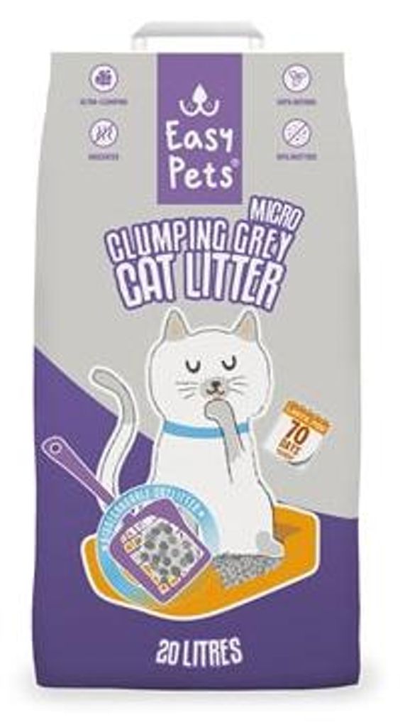 Easypets Katzenstreu, klumpendes graues Mikro