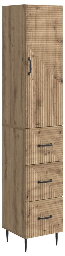 Möbel Schrankset 2 pcs Artisan-Eiche 33 x 34,5 x 90 cm Holzwerkstoff - Kommoden CC484