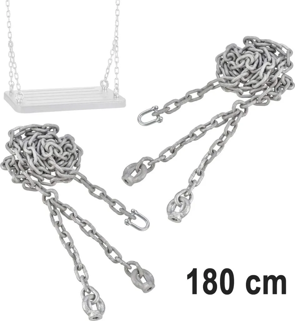 Finie la rouille avec cette chaîne de balançoire 5mm galvanisée 1,8m