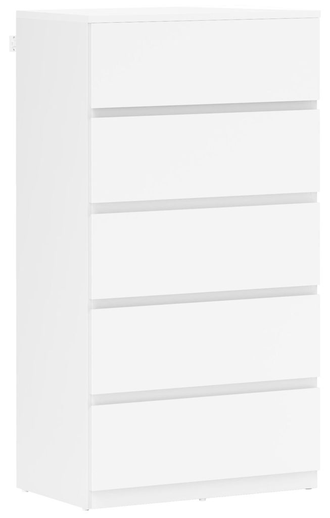 HOMCOM Komoda s 5 zásuvkami, odnímateľná, bez úchytiek Obrázok produktu 