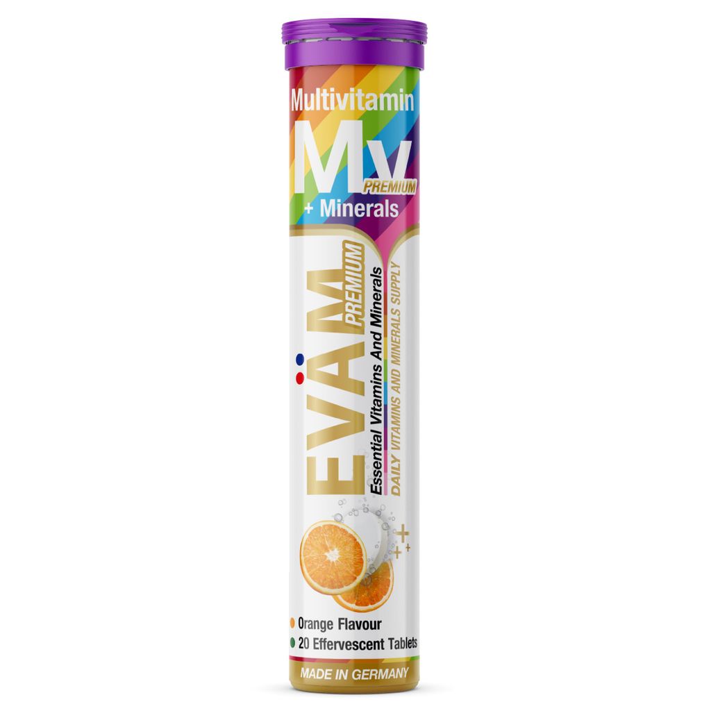 EVÄM Multivitamin + Mineralien Brausetabletten – 12in1 aus Vitaminen & Mineralstoffen, vegan, zuckerfrei, hergestellt in Deutschland