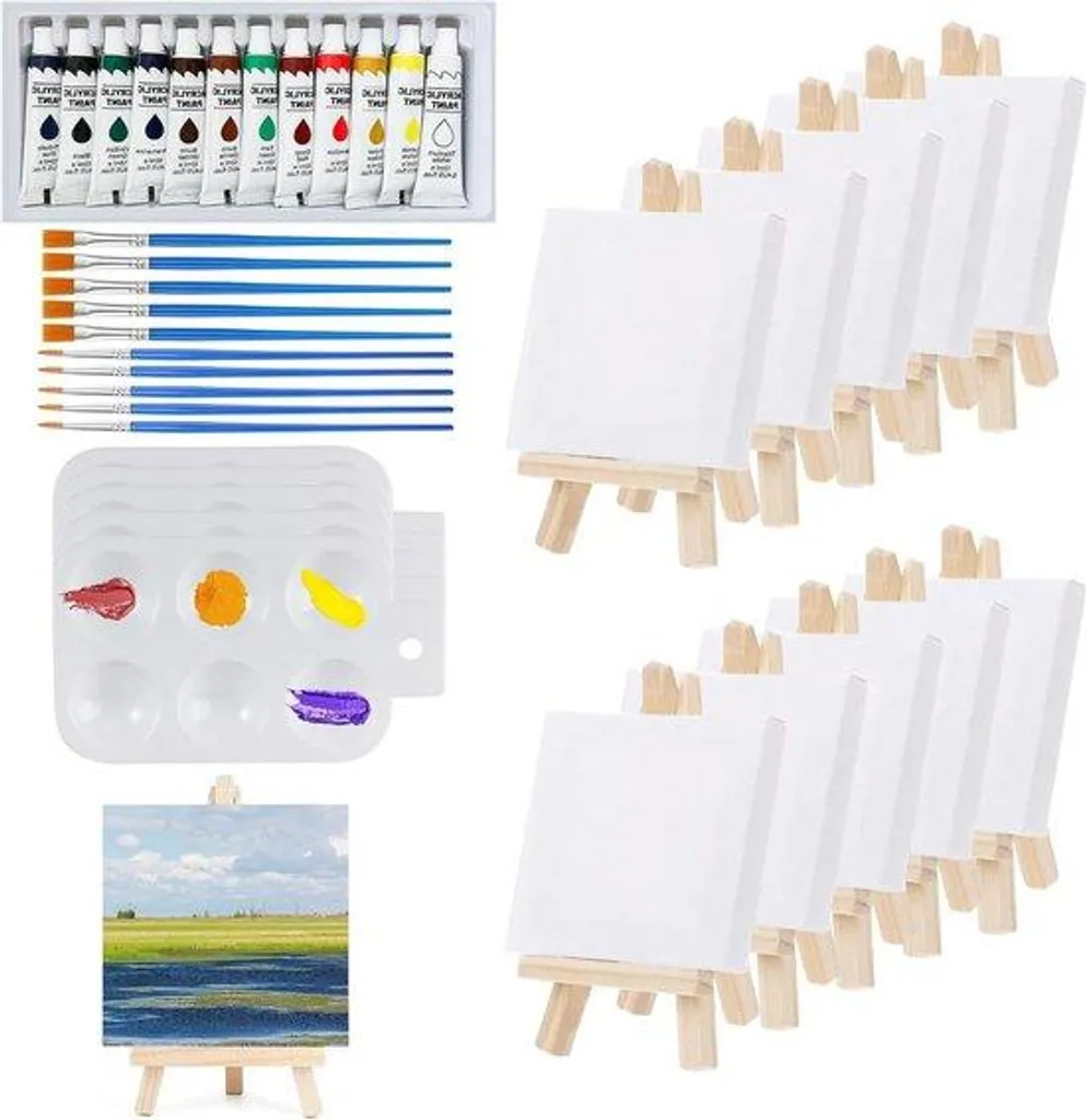 Set d'art de table pour s'amuser en créant des mini tableaux colorés