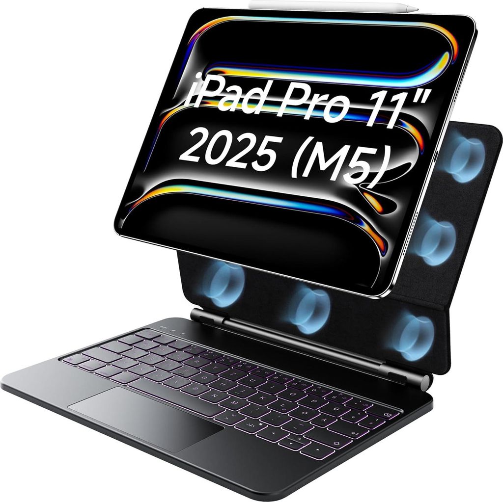 Tastatur für iPad Pro 11 2024–2025 mit Touchpad HOU QWERTZ schwarz