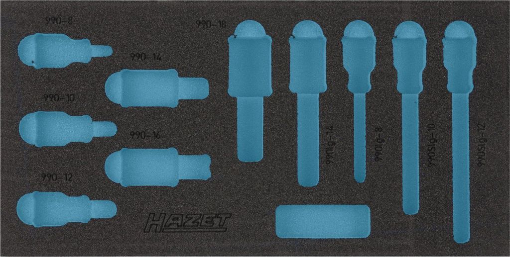 Hazet 2-Komponenten Weichschaumeinlage 163-221L, (LxB) 342 x 172 mm