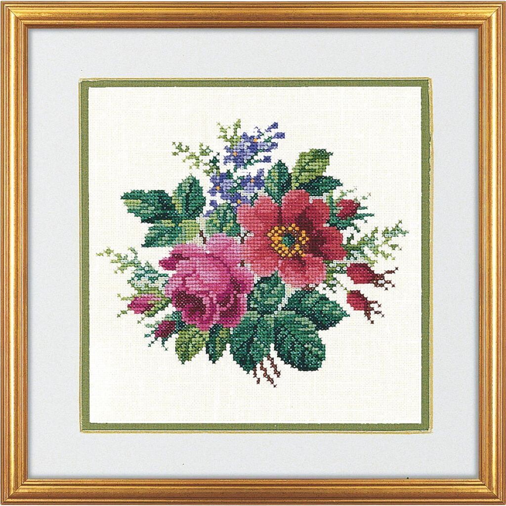 Eva Rosenstand Kreuzstich Set "Blumenstrauß", Zählmuster, 25x25cm