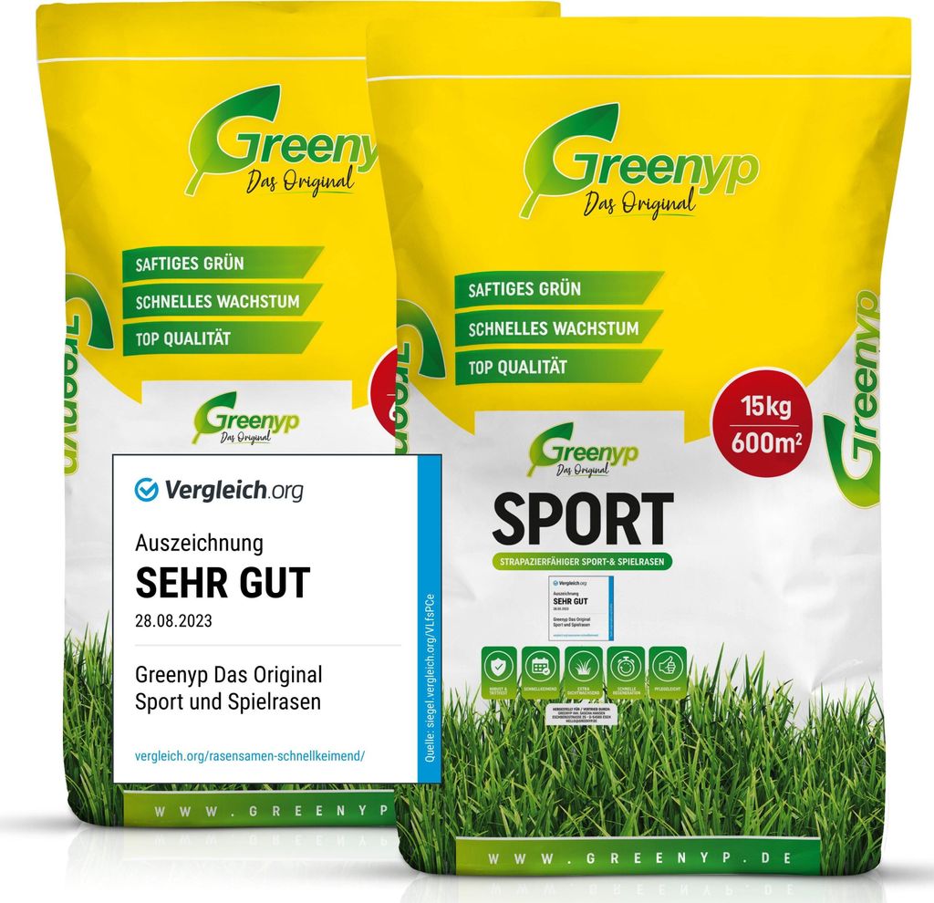 Greenyp® Sport I strapazierfähiger Sport-& Spielrasen I Produktbild 