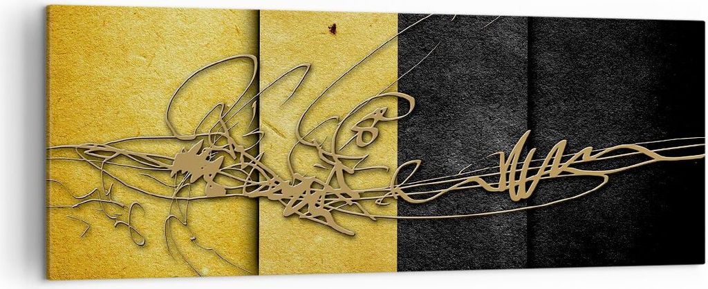 Bild auf Leinwand - Leinwandbild - Geometrisch figuren kreis quadrat - 140x50cm - Wand Bild - Wanddeko - Leinwanddruck - Bilder - Kunstdruck - Lein...