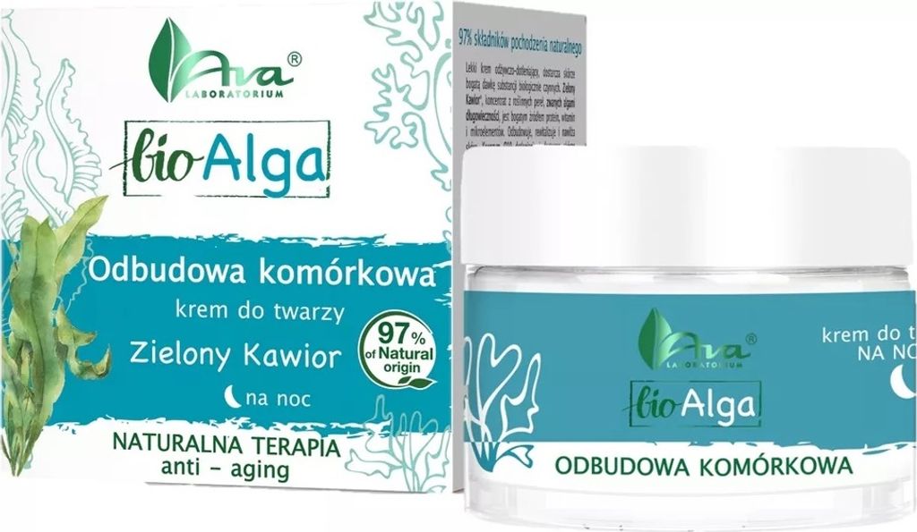 Ava Laboratorium Bio Alga Krem na noc - odbudowa komórkowa, 50 ml